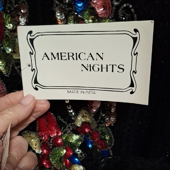 Black Embellished Floral Sequin Cardigan - Picture 3 of 15